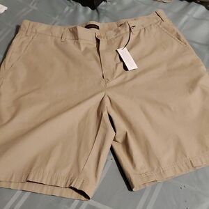 J. Hilburn Khaki Flat Front Bermuda Shorts NWT 40
